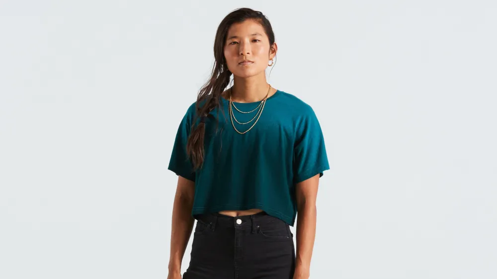 Specialized Women's Short Sleeve Crop T-Shirt>Women Women's Casual Wear·Shirts
