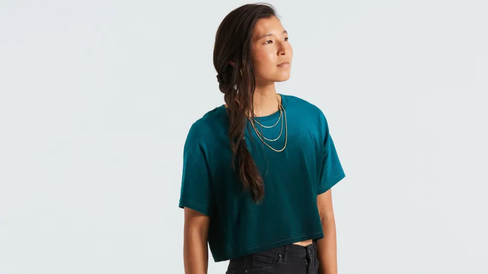 Specialized Women's Short Sleeve Crop T-Shirt>Women Women's Casual Wear·Shirts