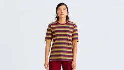 Specialized Women's /Fjällräven Cotton Striped Short Sleeve Tee>Women Women's Casual Wear·Shirts