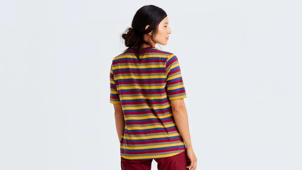 Specialized Women's /Fjällräven Cotton Striped Short Sleeve Tee>Women Women's Casual Wear·Shirts